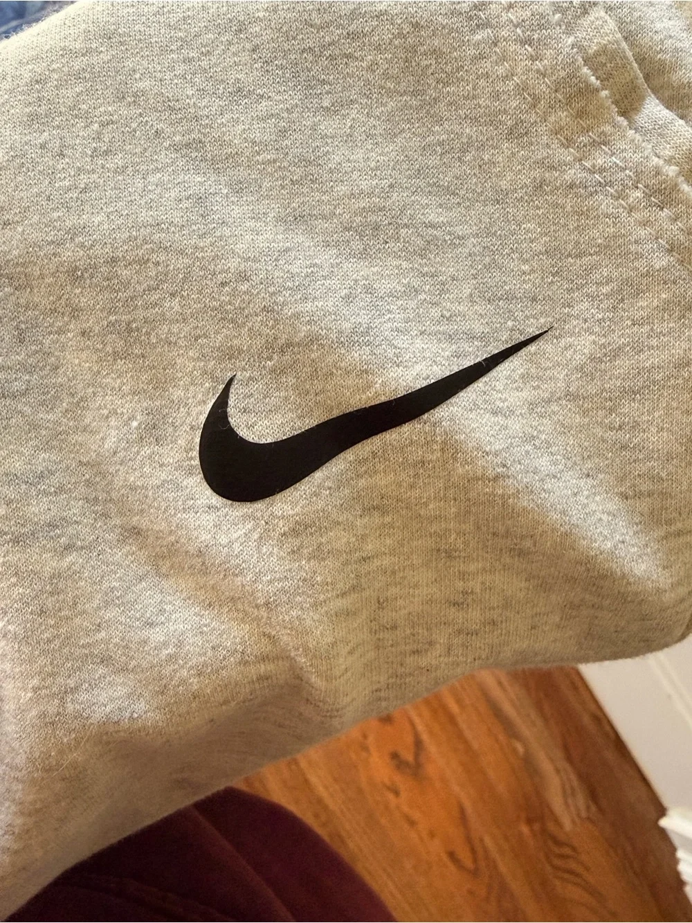 Nike Women’s Heather Gray Knit Jogger Sweatpants Size Small Drawstring Pockets